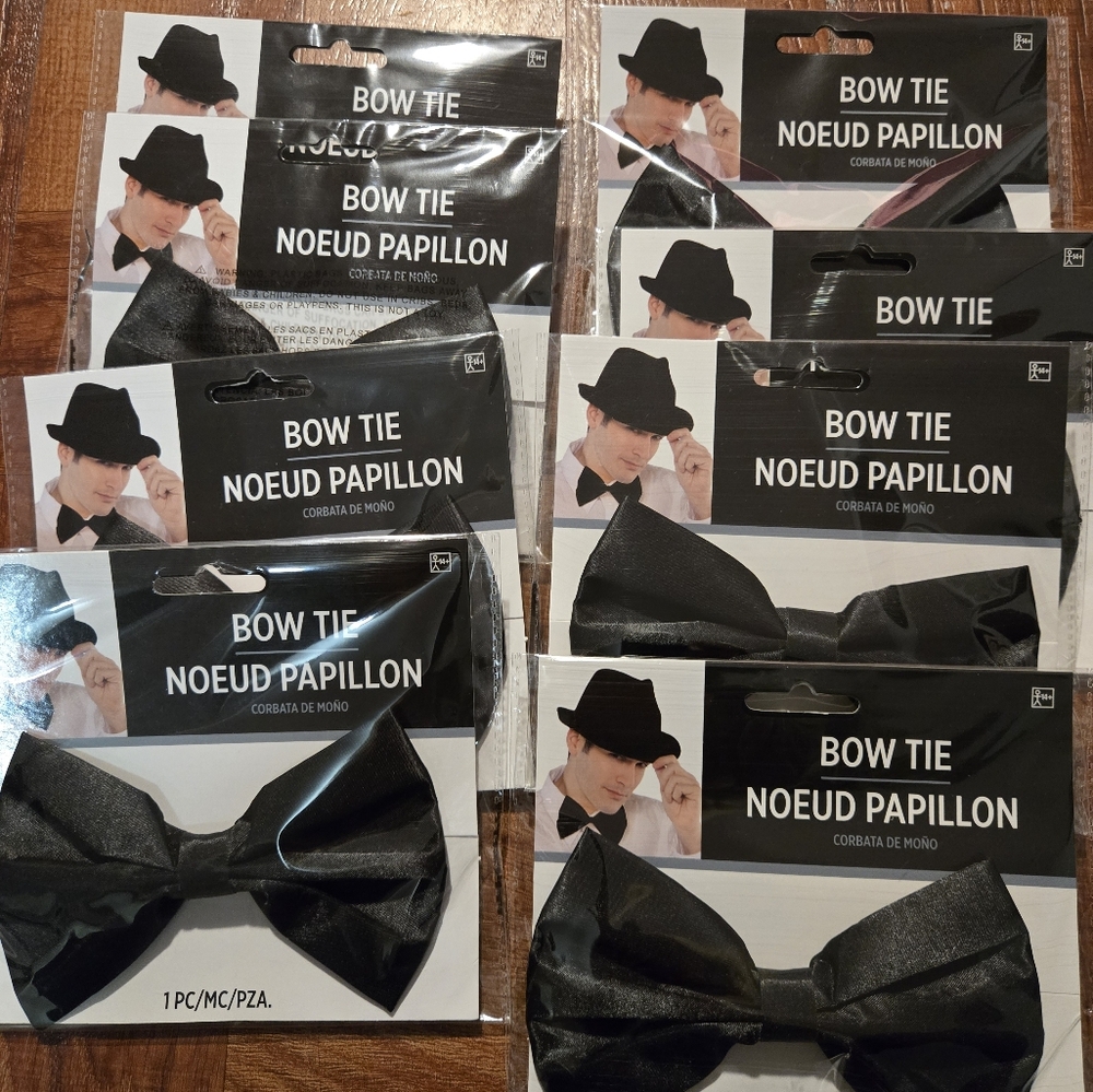 Black Bow Tie Set